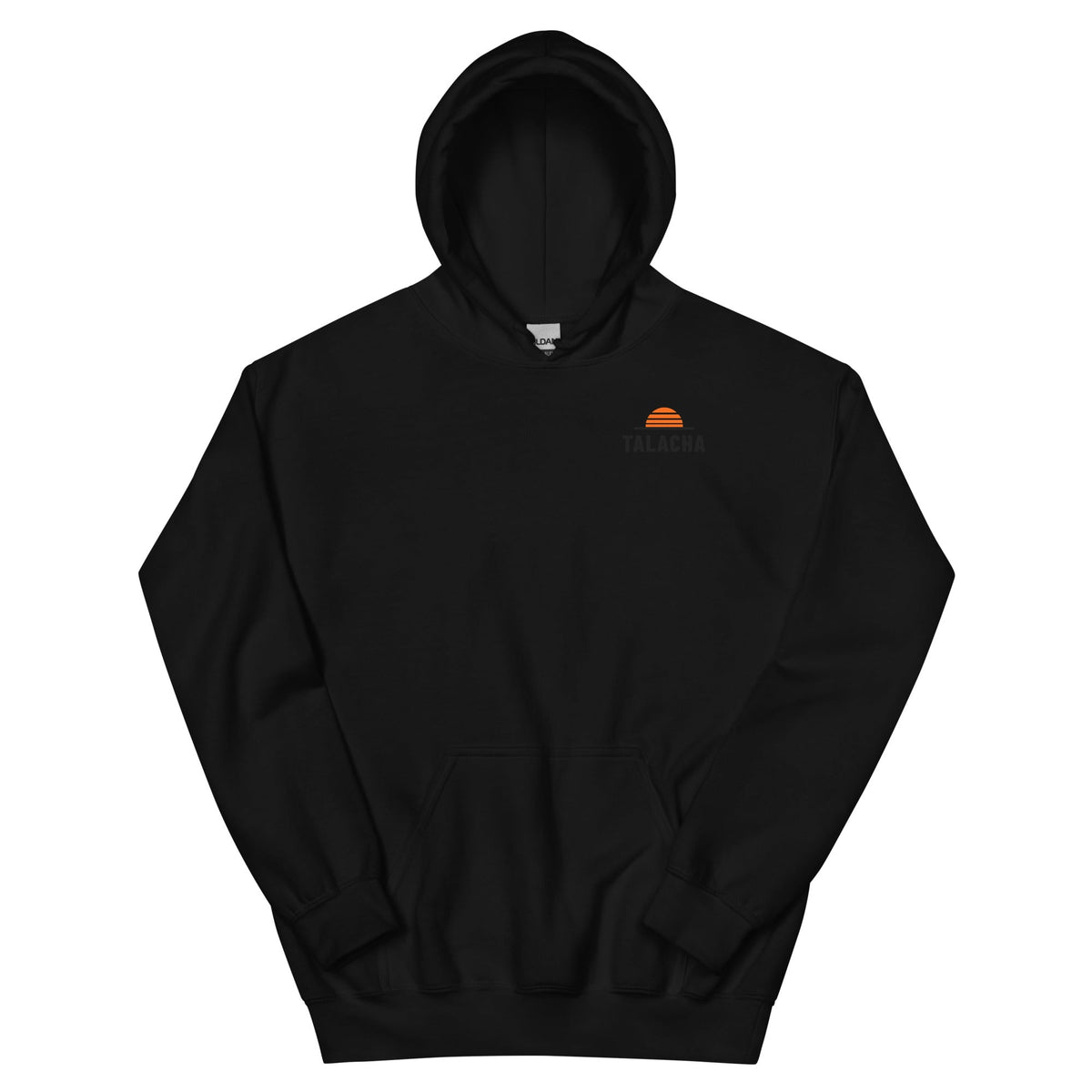 Black hoodie, front